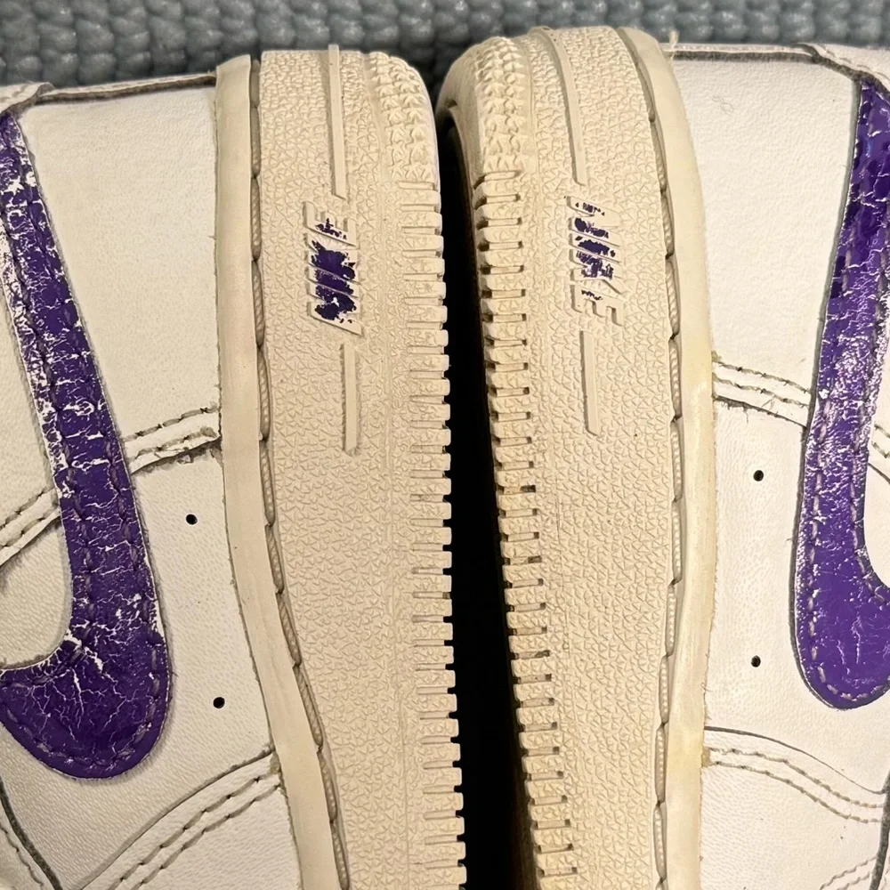 Nike Air Force‎ 1 LE  'Triple White Purple’ Shoes Toddler Size 6C